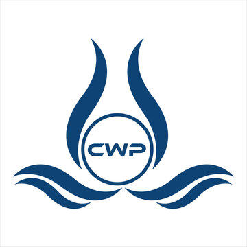 CWP letter water drop icon design with white background in illustrator, CWP Monogram logo design for entrepreneur and business.
