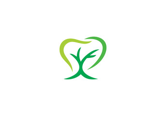 dental tree logo, healthcare simple modern, clinic design template