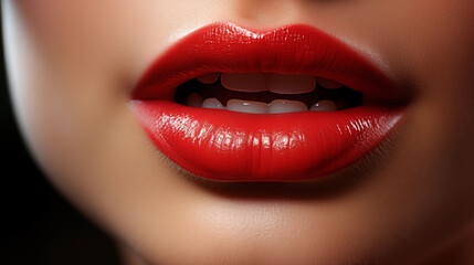 Female lips. Closeup.