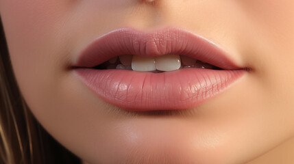 Fototapeta premium Female lips. Closeup.