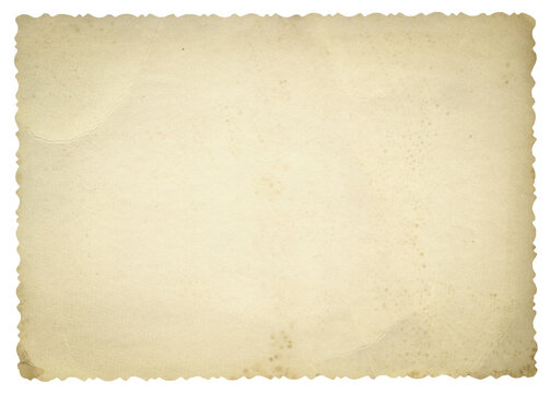 Retro photo paper texture isolate. Old antique sheet vignette  paper texture. Announcement board. Recycle vintage paper background. Aged and yellowed wallpaper.