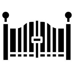 Gate icon vector image. Can be used for Nursing Home.