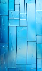 Abstract blue background with broken glass