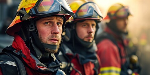 Photograph of Portrait of fireman team