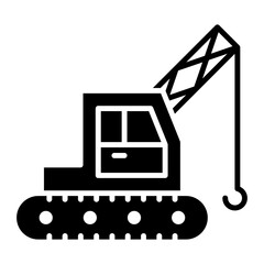 Crane Machine icon vector image. Can be used for Delivery and Logistics.