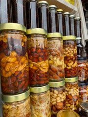 dried fruits and vegetables in the market