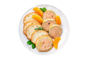 foie gras sandwich fresh goose or duck liver eating cooking appetizer meal food snack on the table copy space food background rustic top view
