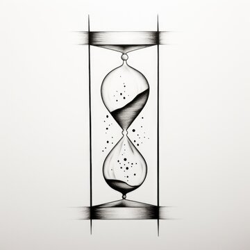 Hourglass tattoo design. Generative AI