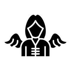 Angel icon vector image. Can be used for Funeral.