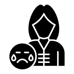 Sad icon vector image. Can be used for Funeral.