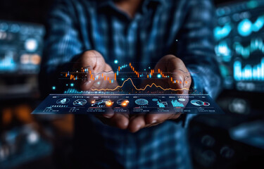Obraz premium Stock market target goal finance technology and investment stock market trading concept