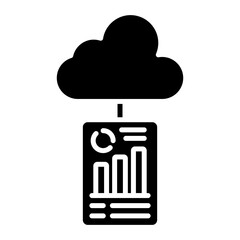 Cloud Reporting icon vector image. Can be used for Data Analytics.