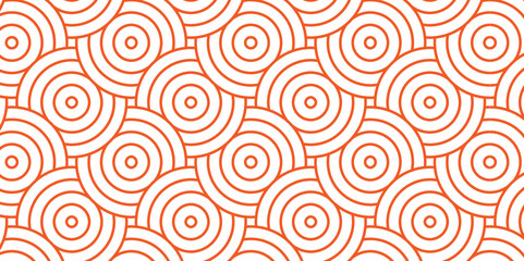 Fototapeta premium Modern diamond geometric ocean spiral pattern and abstract circle wave lines. pink seamless tile stripe geomatics overlapping create retro square line backdrop pattern background. Overlapping Pattern.