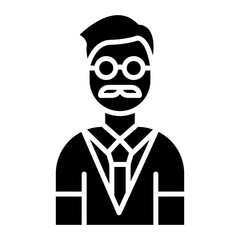 Male Professor icon vector image. Can be used for Learning.