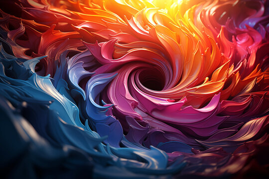 An image of swirling colors and a background