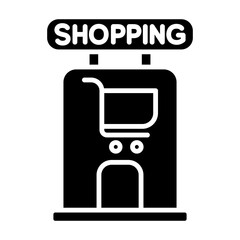 Shopping Center icon vector image. Can be used for Shops and Stores.