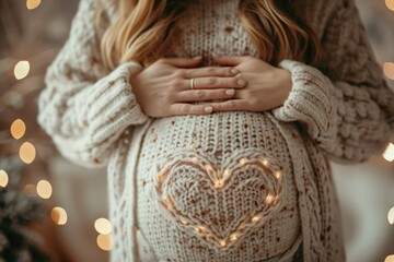 Close-up of pregnant belly, Pregnant woman