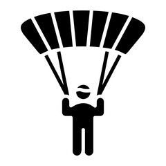 Sky Diver icon vector image. Can be used for Physical Fitness.