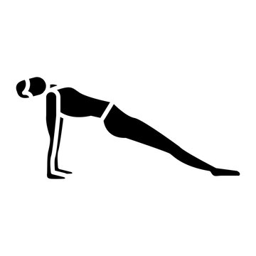 Upward Plank Pose icon vector image. Can be used for Physical Fitness.