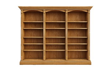 Large Empty Wooden Bookshelf Waiting to Be Filled With Books