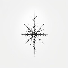 Snowflake tattoo design. Generative AI