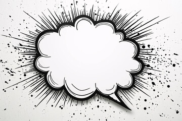 White cloud explosion graphic with copy space