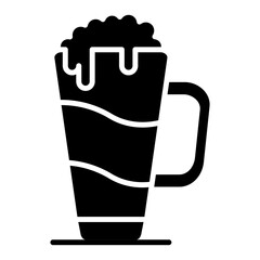 Latte Macchiato icon vector image. Can be used for Beverages.
