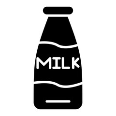 Milk Bottle icon vector image. Can be used for Beverages.