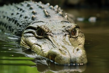 Obraz premium American crocodile in Jardines de la Reina, Cuba