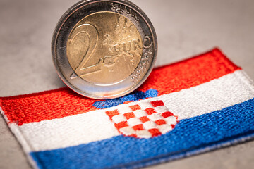 Croatia euro, Croatians accession to the euro zone, financial concept, price changes and the effect...