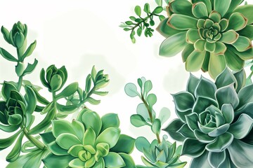  Illustration of succulent plants