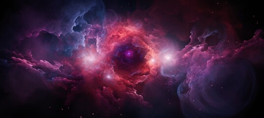 Hdri spherical panorama  360   equirectangular space background with nebula and stars - obrazy, fototapety, plakaty
