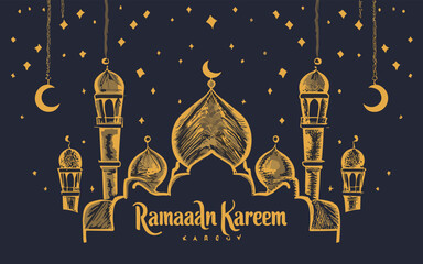 Creative Crescents: Hand-Drawn Ramadan Kareem Blessings