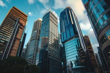 Fototapeta na wymiar Sydney Urban Landscape: Modern Architecture with Skyline View