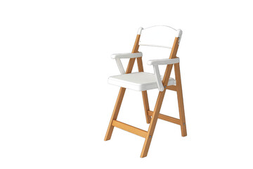 White Folding Chair With Wooden Frame