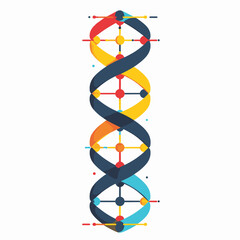 Cell dna on white background, vector