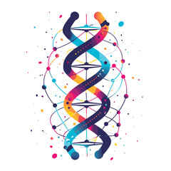 Cell dna on white background, vector