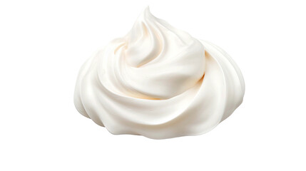 Fototapeta na wymiar Whipped cream isolated on transparent or white background