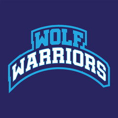 Fototapeta na wymiar Wolf warriors Sports and esports text logo design, text effect editable premium vector