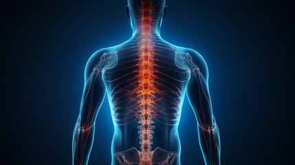 Gesundheit Wirbels&auml;ule transparenter Mensch