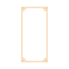 Chinese vertical frame border. vector illustration element. Chinese new year traditional decor design