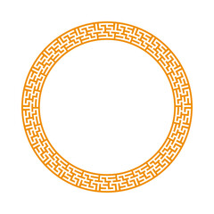 Chinese circle frame border. vector illustration element. Chinese new year traditional decor design