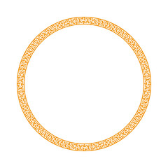 Chinese circle frame border. vector illustration element. Chinese new year traditional decor design