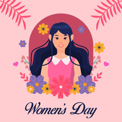 Women's Day illustration vector backgroud. Vector eps 10