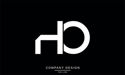 HO, OH, Abstract Letters Logo Monogram