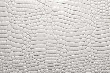 Fotobehang White Crocodile Bone Texture Background © darshika