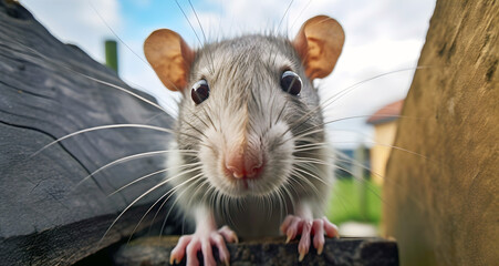 portrait of a rat, ai generated.