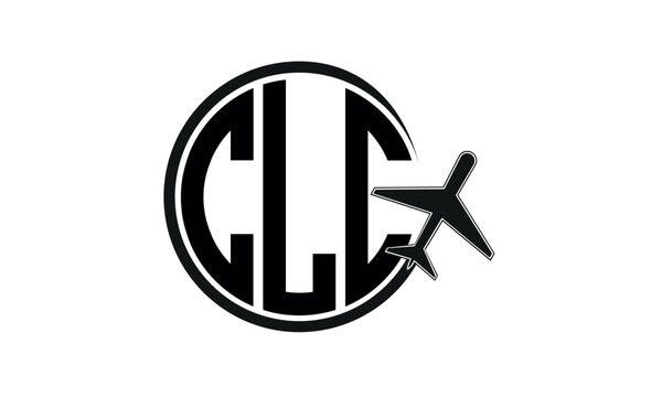 CLC three initial letter circle tour & travel agency logo design vector template. hajj Umrah agency, abstract, wordmark, business, monogram, minimalist, brand, company, flat, tourism agency, tourist