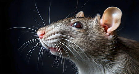 portrait of a rat, ai generated.