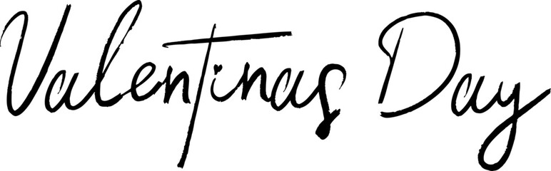 Handwritten Valentine's Day calligraphy banner isolated on transparent background. Vector EPS 10